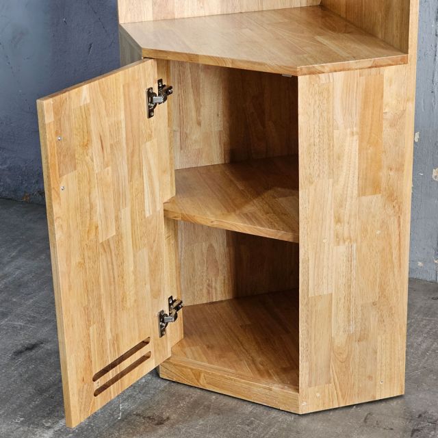 Kệ góc tường 48x48x165cm gỗ cao su KGT68032