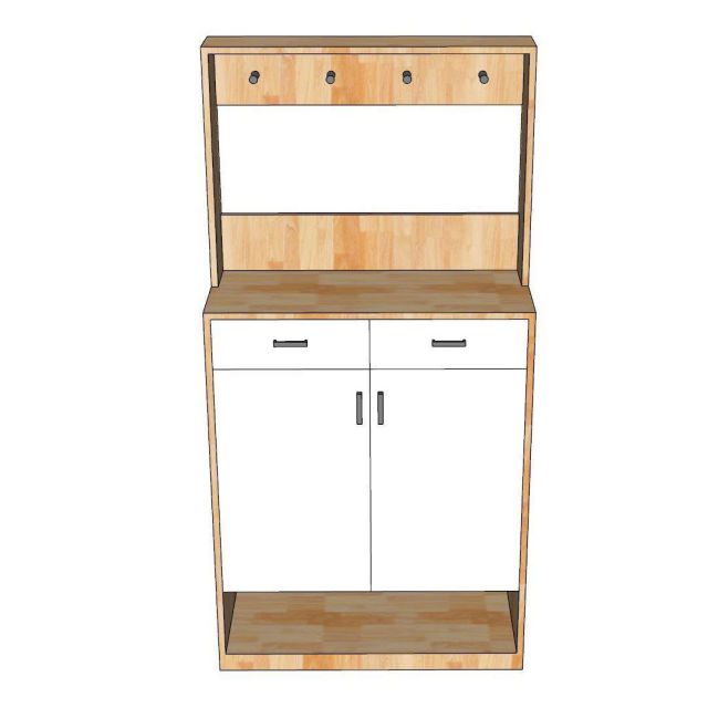 Tủ kệ giày dép 80x35x160cm gỗ cao su KG68117