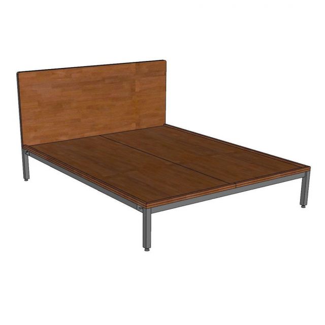 Giường ngủ ZENO cho nệm 160x200cm gỗ cao su GN68063