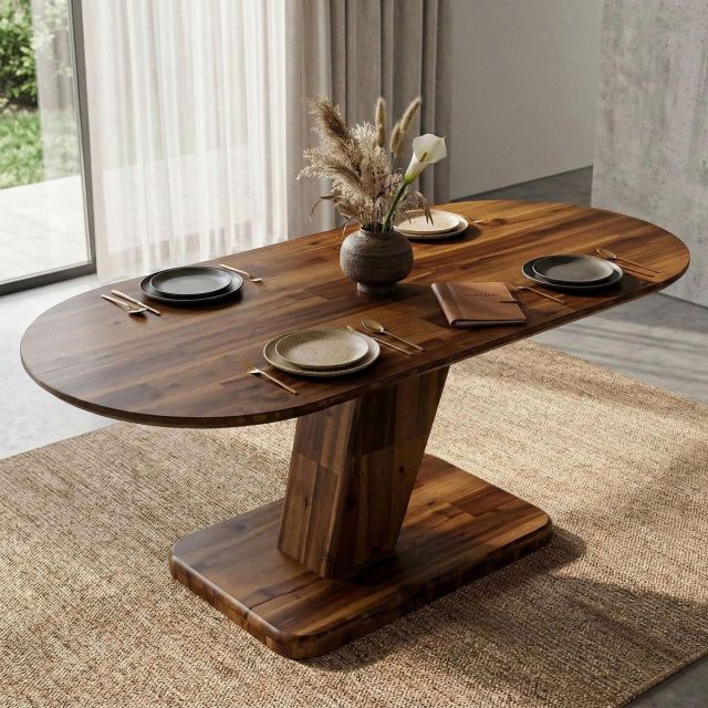 Bàn ăn chữ nhật 160x70cm gỗ tràm BA68309