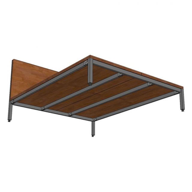 Giường ngủ ZENO cho nệm 160x200cm gỗ cao su GN68063