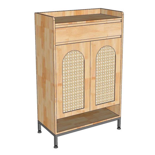 Tủ để giày dép 70x35x110cm gỗ cao su KG68122