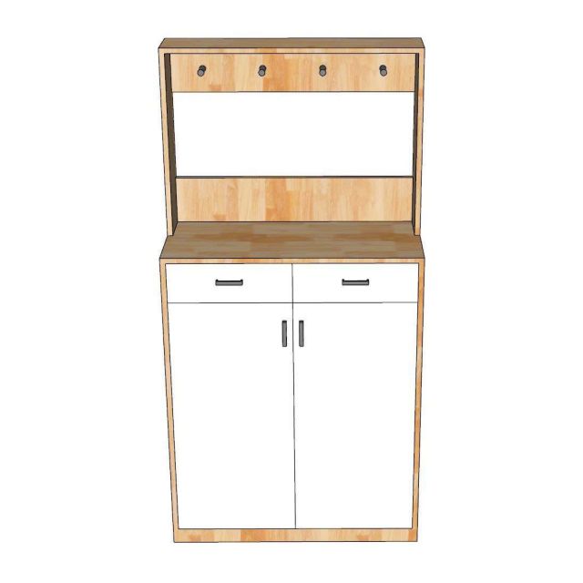 Tủ kệ giày dép 80x35x160cm gỗ cao su KG68116
