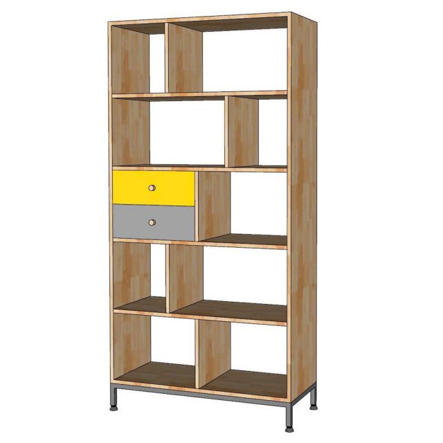 Kệ trang trí 85x35x170cm gỗ cao su KTT68072