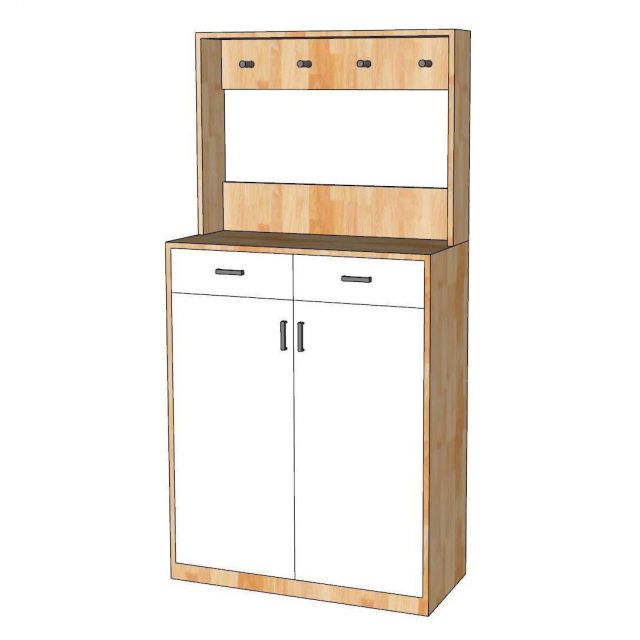 Tủ kệ giày dép 80x35x160cm gỗ cao su KG68116
