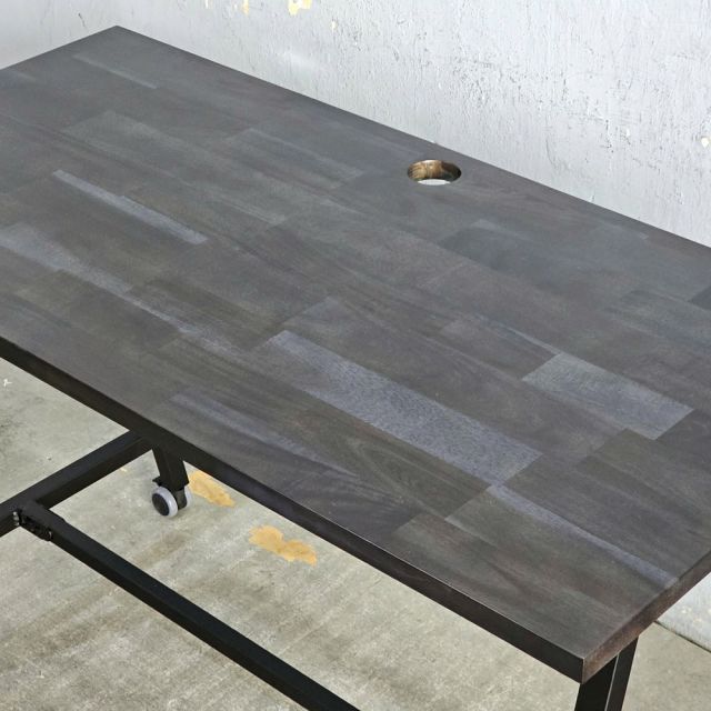 Bàn làm việc di động 120x60cm gỗ tràm 25mm chân sắt FOS012