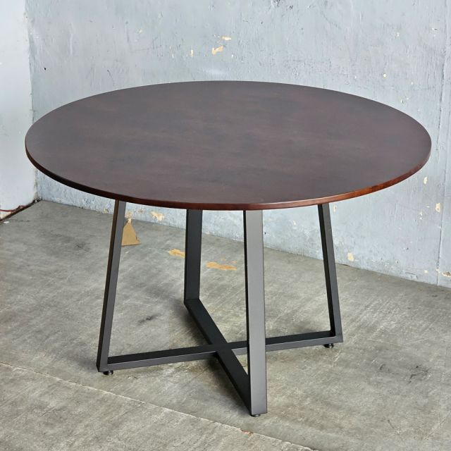 Bàn ăn tròn 120x120cm gỗ cao su BA68308