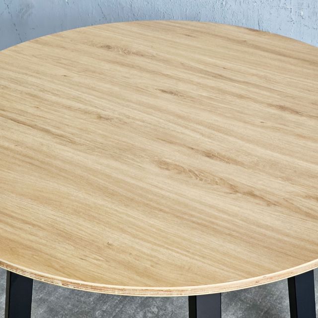 Bàn ăn tròn Gerda 100x100cm gỗ plywood BA68309