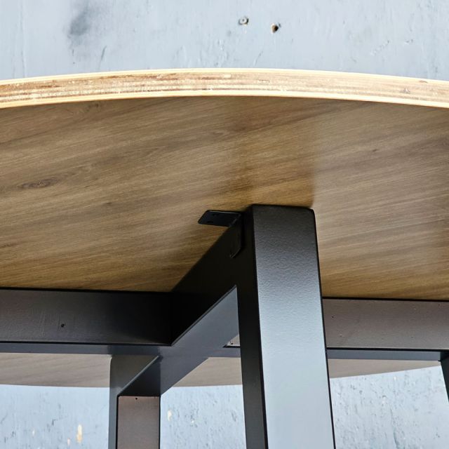 Bàn ăn tròn Gerda 100x100cm gỗ plywood BA68309