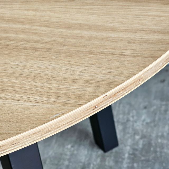 Bàn ăn tròn Gerda 100x100cm gỗ plywood BA68309