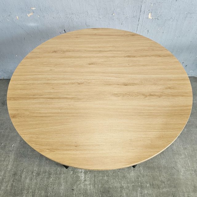 Bàn ăn tròn Gerda 100x100cm gỗ plywood BA68309