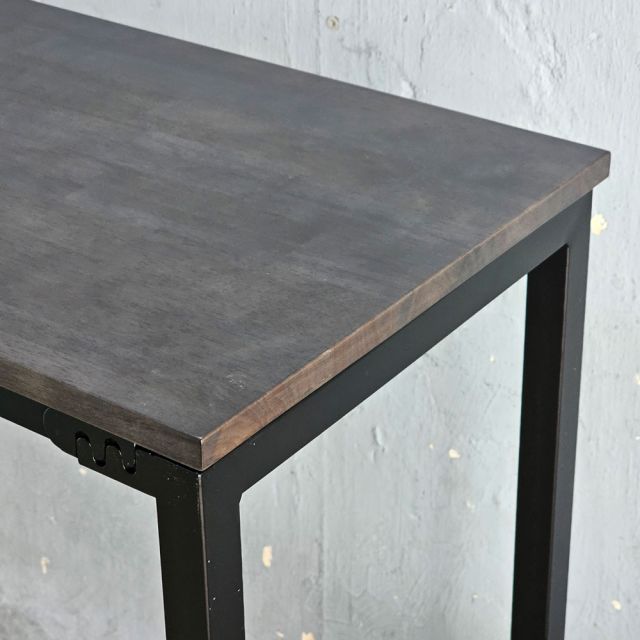 Bàn bar 120x40x105cm gỗ cao su chân sắt lắp ráp BB047