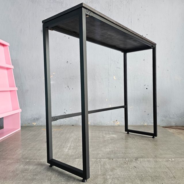 Bàn bar 120x40x105cm gỗ cao su chân sắt lắp ráp BB047