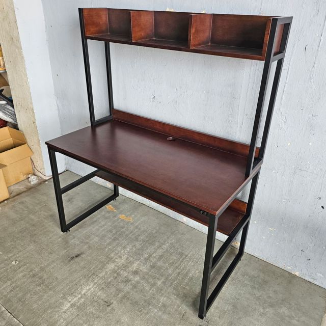 Bàn học liền kệ sách 120x60x150cm gỗ cao su FD68062