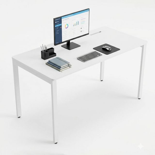 Bàn có hộp điện 140x70cm gỗ cao su ZD038