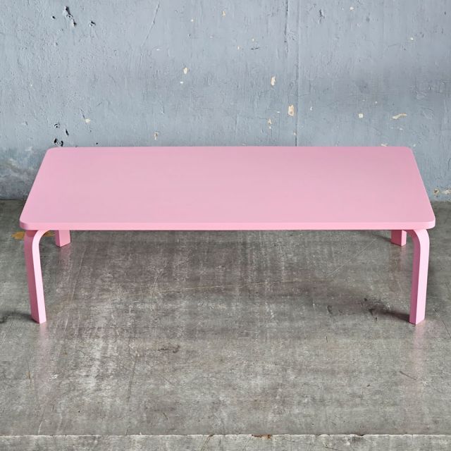 Bàn mầm non chữ nhật ngồi bệt 100x50x53cm gỗ cao su nhiều màu KGD017