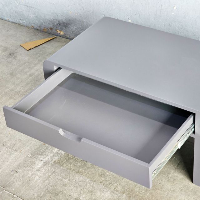 Bàn sofa bo cong 89x50x42cm gỗ cao su TT68366