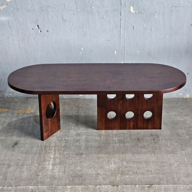 Bàn sofa Oval 120x50cm gỗ tràm TT68367