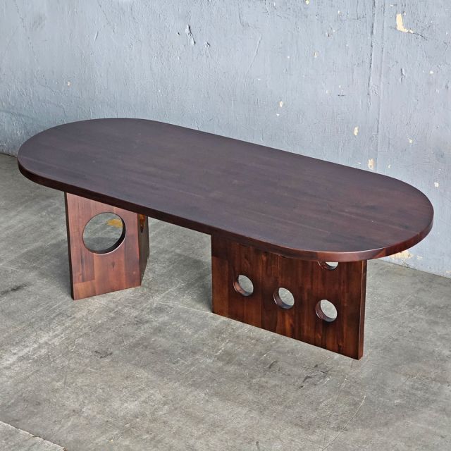 Bàn sofa Oval 120x50cm gỗ tràm TT68367