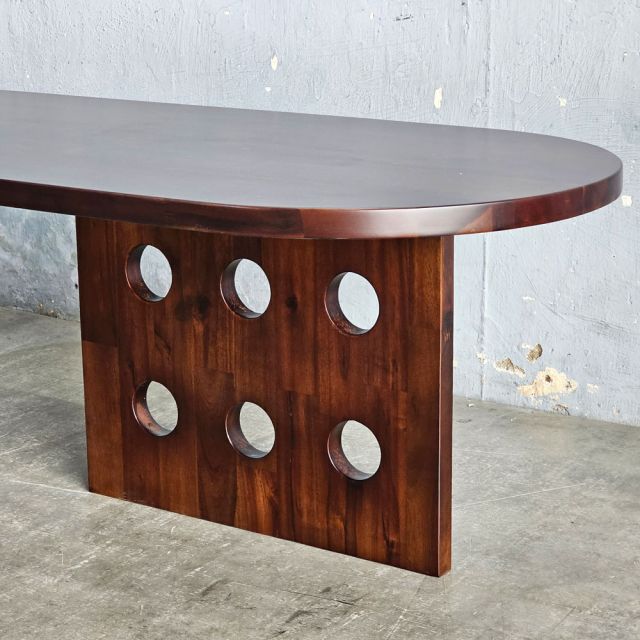 Bàn sofa Oval 120x50cm gỗ tràm TT68367