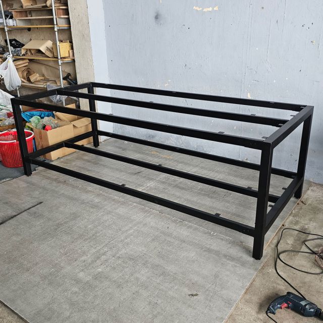 Bàn workshop lắp ráp 240x100x80cm gỗ plywood WSTB004