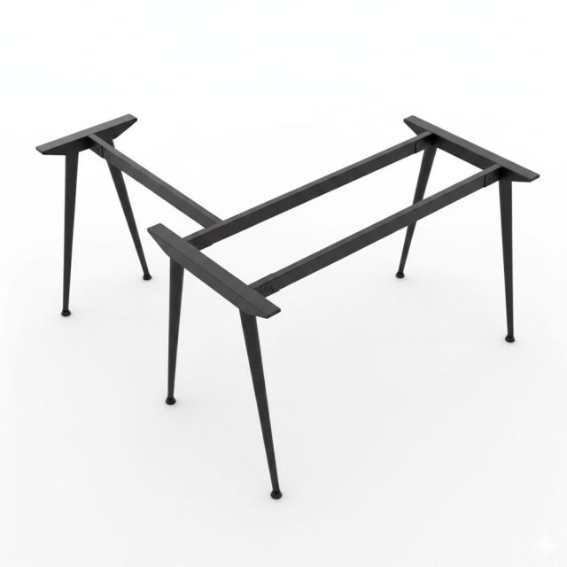 Chân bàn góc L cho bàn 120x130cm hệ CONE HCCO034