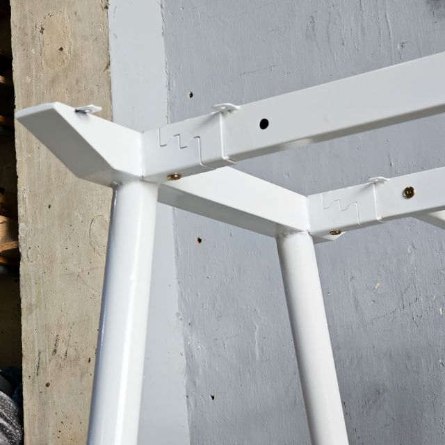 Chân bàn góc L cho bàn 120x130cm hệ CONE HCCO034