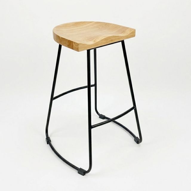 Ghế bar mặt gỗ chân sắt GBSK036