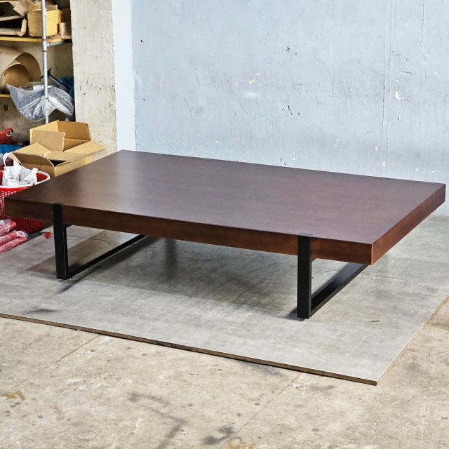 Giường ngủ 120x200cm gỗ cao su chân sắt GN68062