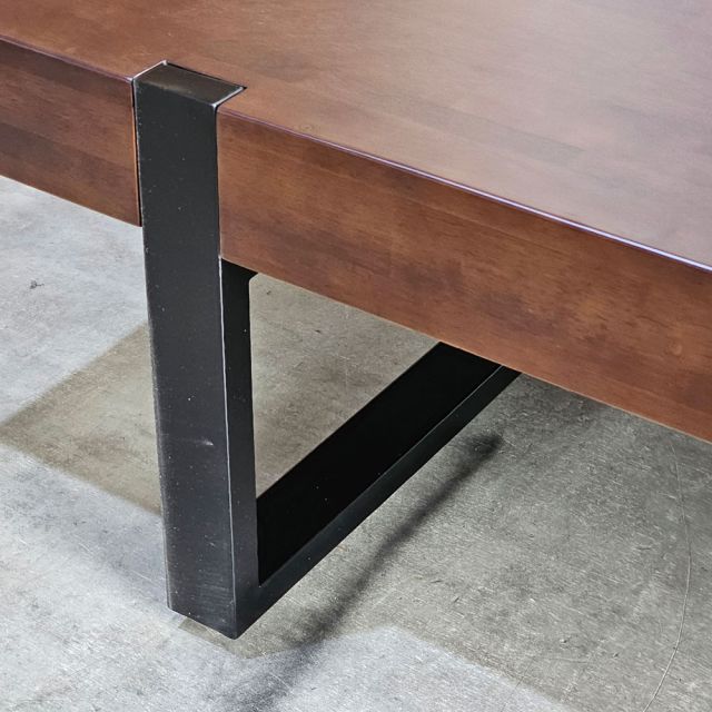 Giường ngủ 120x200cm gỗ cao su chân sắt GN68062