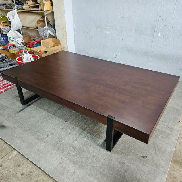 Giường ngủ 120x200cm gỗ cao su chân sắt GN68062