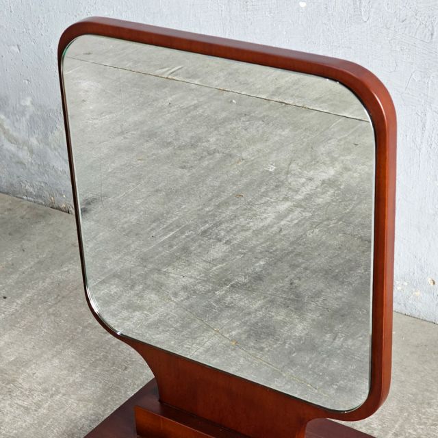 Gương trang điểm vuông để bàn khung gỗ tự nhiên GNG009