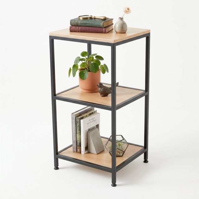 Kệ 3 tầng 44x40cm gỗ plywood khung sắt KTB6826