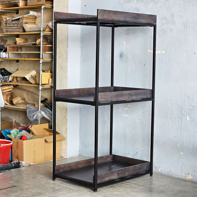 Kệ để đồ phòng giặt 100x60x190cm gỗ cao su KPT68045