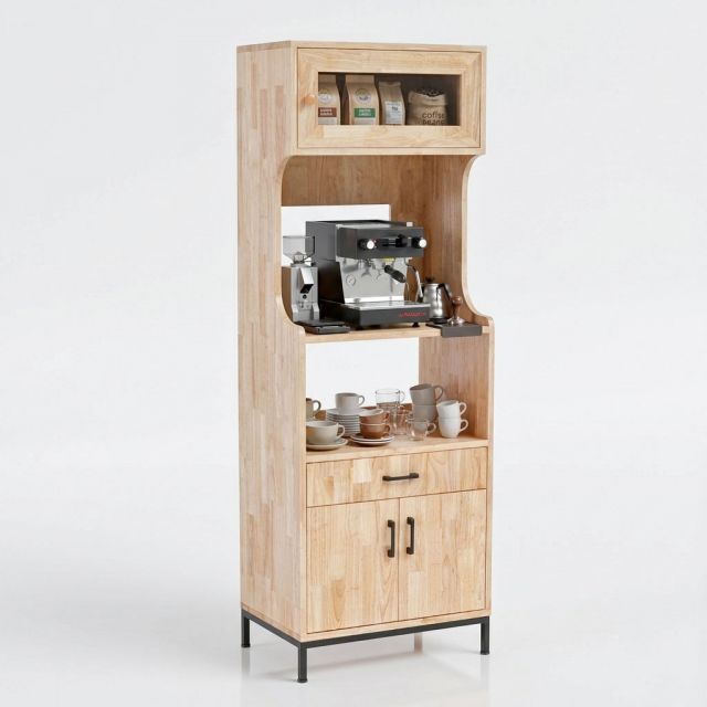 Tủ bếp đa năng 60x40x170cm gỗ cao su KB68095