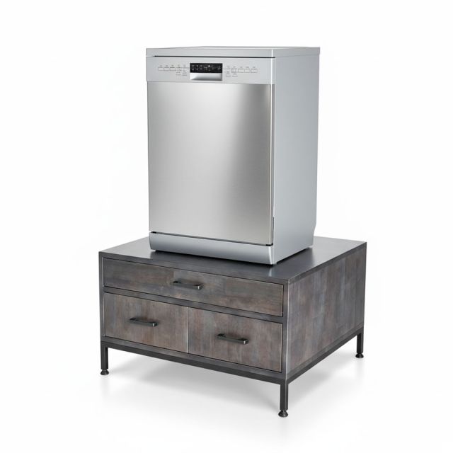 Tủ để máy rửa chén 73x65x42cm gỗ cao su KMRC003