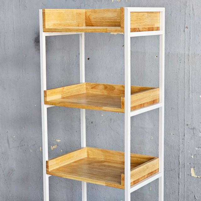 Kệ trang trí 50x35x160cm gỗ cao su KTT68071