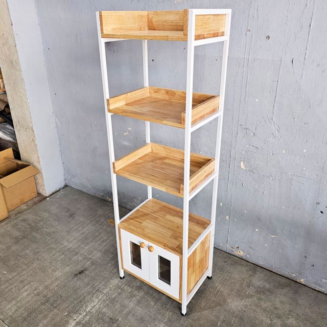 Kệ trang trí 50x35x160cm gỗ cao su KTT68071