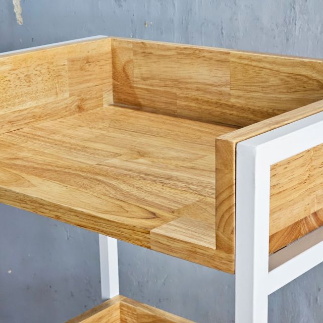 Kệ trang trí 50x35x160cm gỗ cao su KTT68071