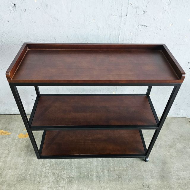 Kệ bếp di động 3 tầng 80x30x81cm gỗ cao su KB68094