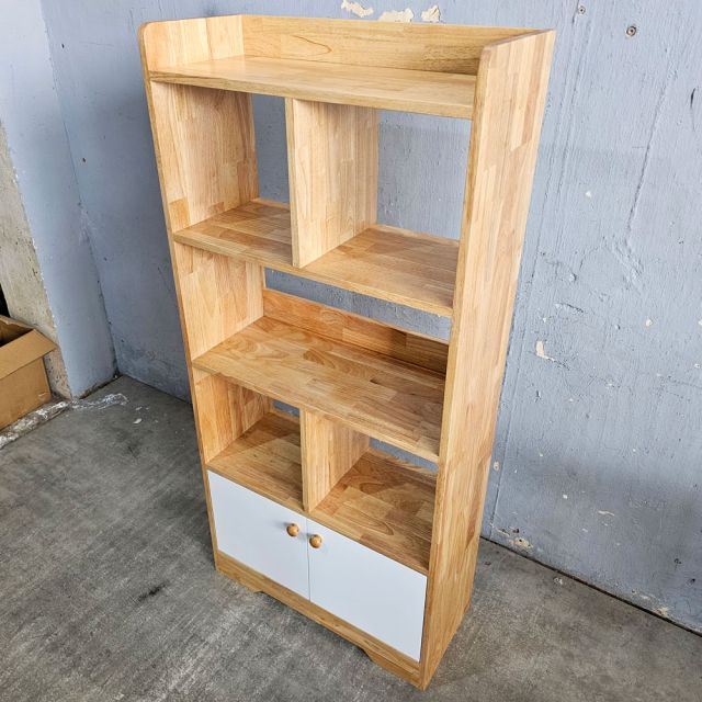 Kệ sách LAMI gỗ cao su 70x30x150cm - KS68292