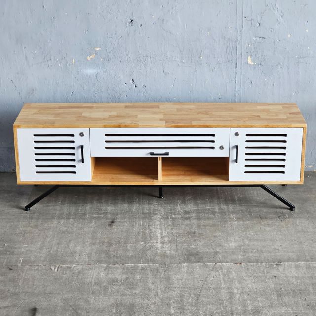 Tủ kệ TV 160x40x52cm gỗ cao su KTV68135