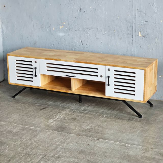 Tủ kệ TV 160x40x52cm gỗ cao su KTV68135