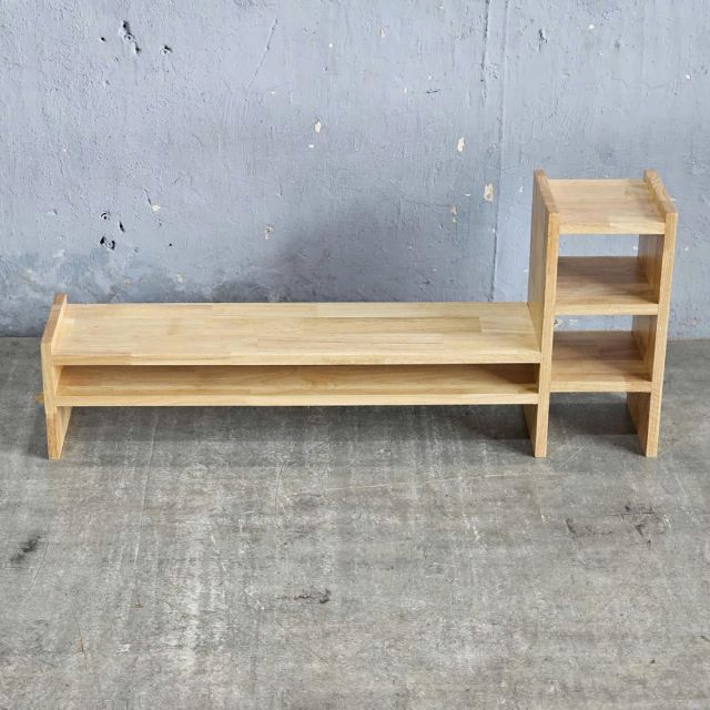 Kệ màn hình máy tính 100x20x43cm gỗ cao su MS68022