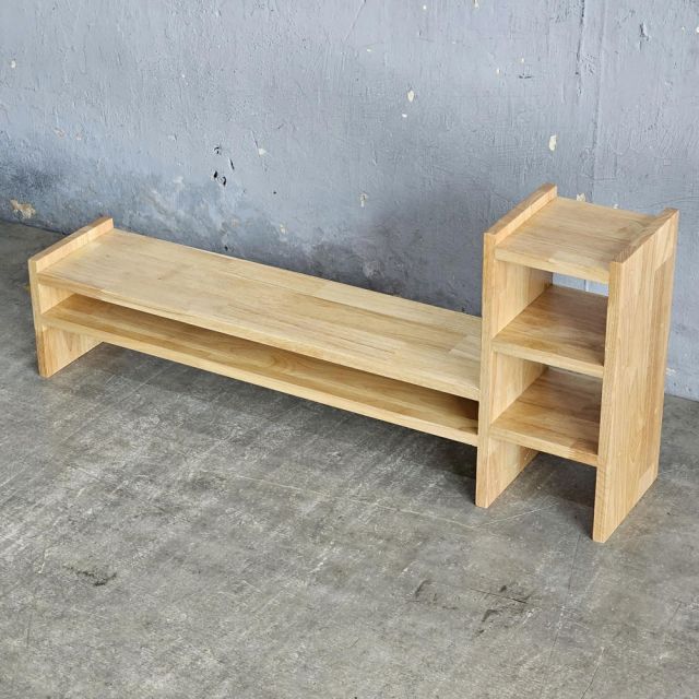 Kệ màn hình máy tính 100x20x43cm gỗ cao su MS68022