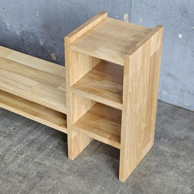 Kệ màn hình máy tính 100x20x43cm gỗ cao su MS68022