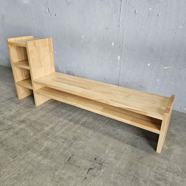 Kệ màn hình máy tính 100x20x43cm gỗ cao su MS68022