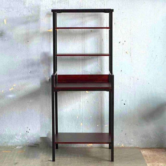 Kệ trang trí nhà bếp 70x60x172cm gỗ cao su khung sắt KTB68262