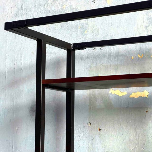 Kệ trang trí nhà bếp 70x60x172cm gỗ cao su khung sắt KTB68262