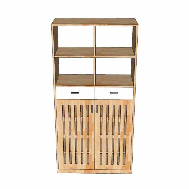 Tủ kệ giày dép 80x35cm gỗ cao su  KG68115